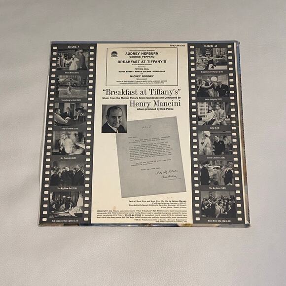 Breakfast at Tiffany's Original Soundtrack Vinyl Record - Picture 3 of 6